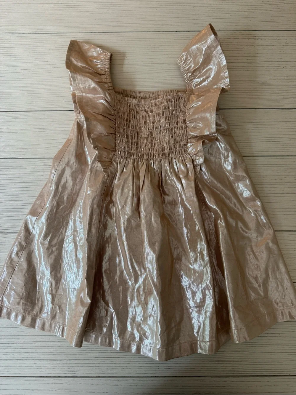 GAP Toddler Metallic Flutter Sleeve Dress